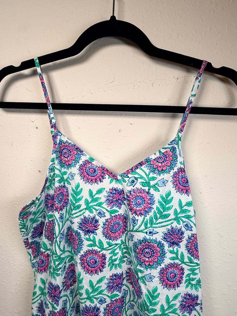 J.Crew Floral Mixed Print Sundress Tiered Striped Hem Cotton Cottagecore Dress - Picture 3 of 10